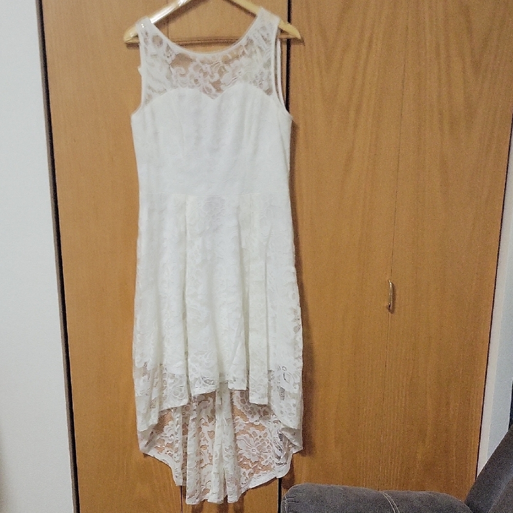 White High-Low Halter Sundress for Brides